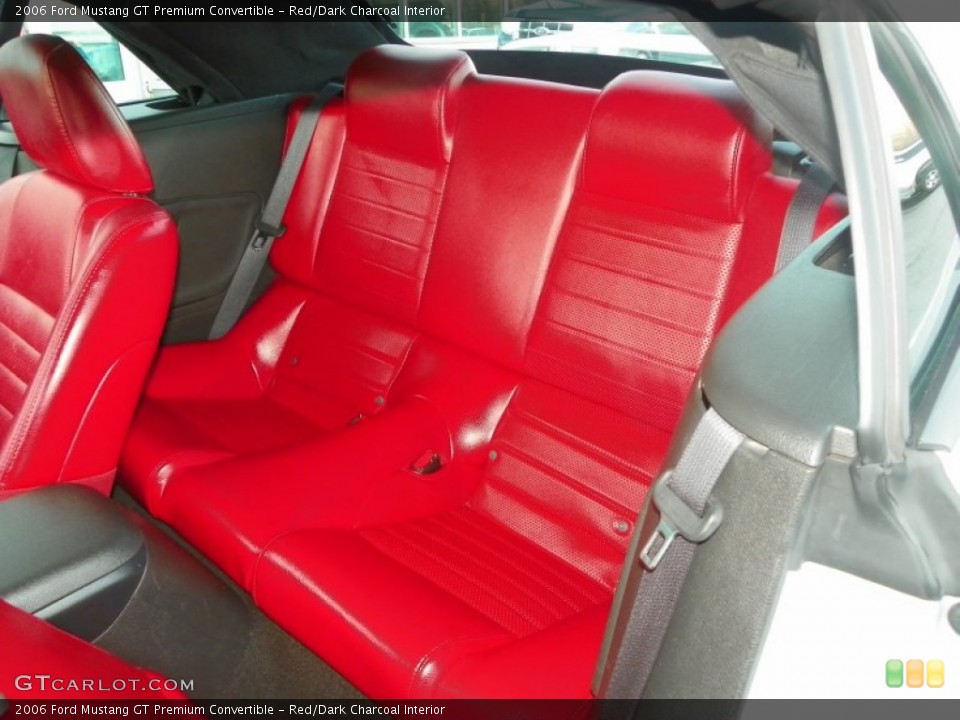 Red/Dark Charcoal Interior Rear Seat for the 2006 Ford Mustang GT Premium Convertible #61189713