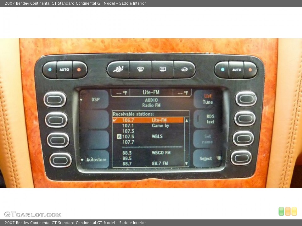 Saddle Interior Controls for the 2007 Bentley Continental GT  #61190254