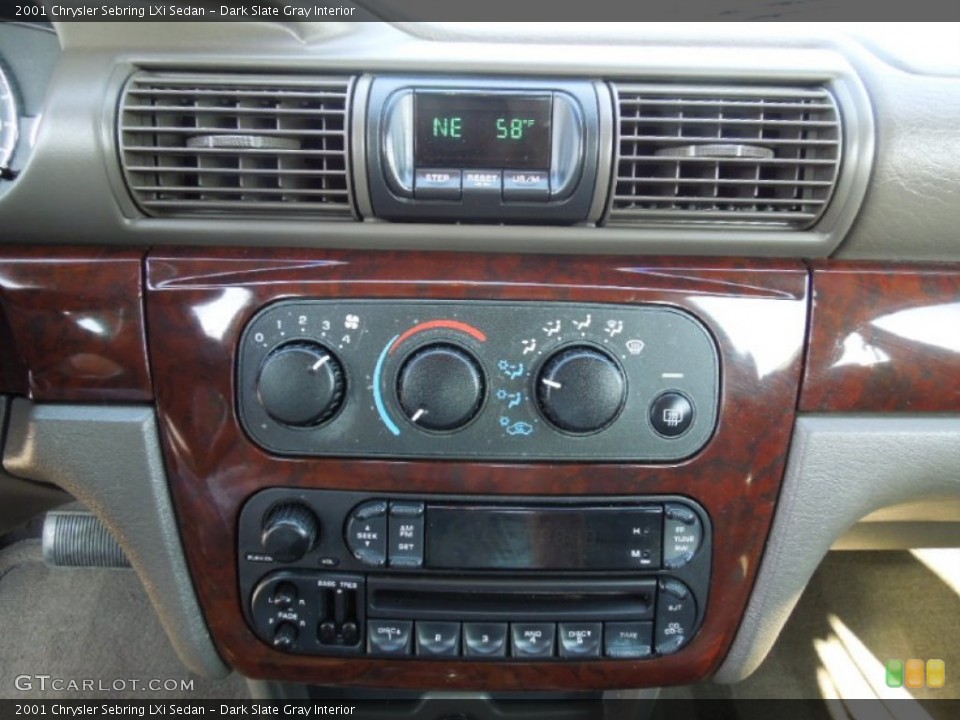 Dark Slate Gray Interior Controls for the 2001 Chrysler Sebring LXi Sedan #61193297