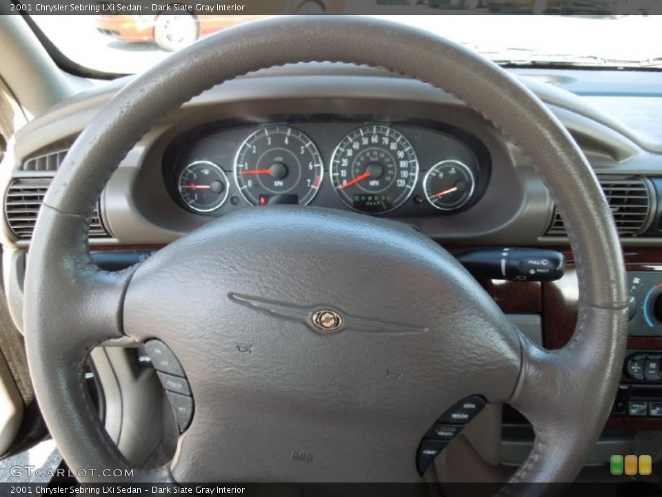 Dark Slate Gray Interior Steering Wheel for the 2001 Chrysler Sebring LXi Sedan #61193308