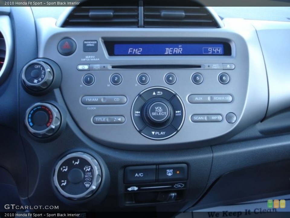 Sport Black Interior Controls for the 2010 Honda Fit Sport #61197130