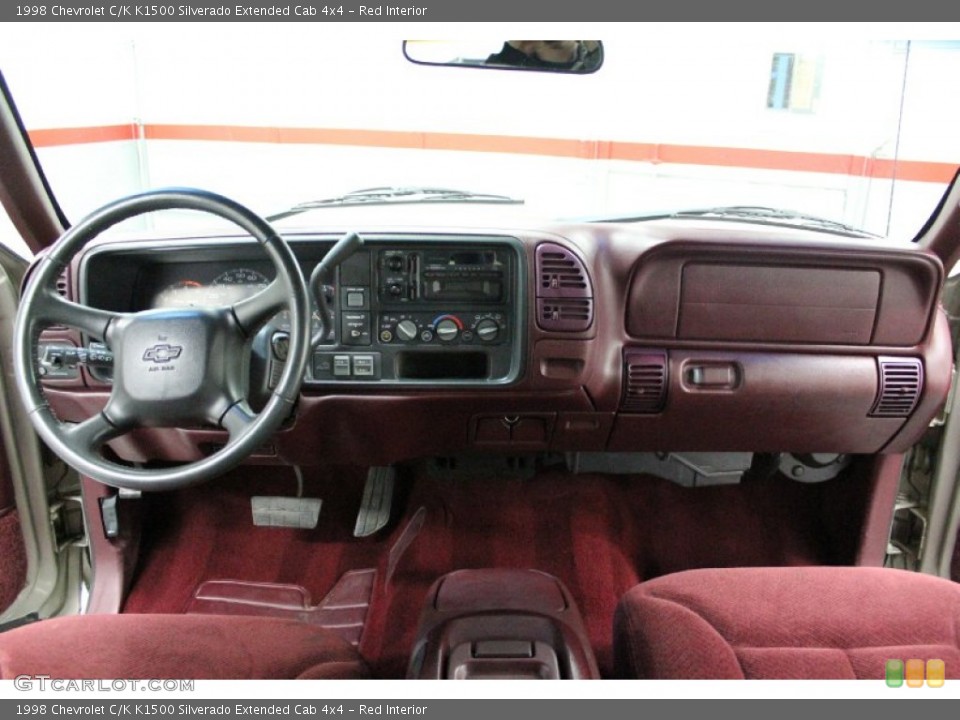 Red Interior Dashboard for the 1998 Chevrolet C/K K1500 Silverado Extended Cab 4x4 #61200091