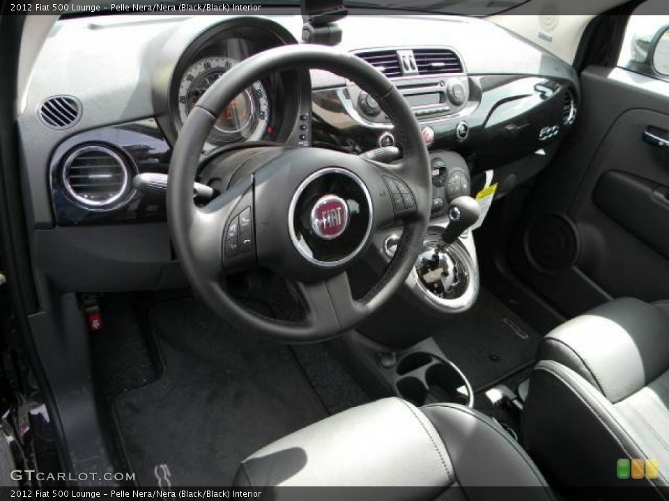 Pelle Nera/Nera (Black/Black) Interior Dashboard for the 2012 Fiat 500 Lounge #61200451