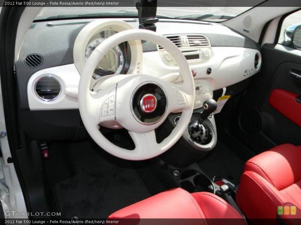 Pelle Rossa/Avorio (Red/Ivory) Interior Dashboard for the 2012 Fiat 500 Lounge #61200519