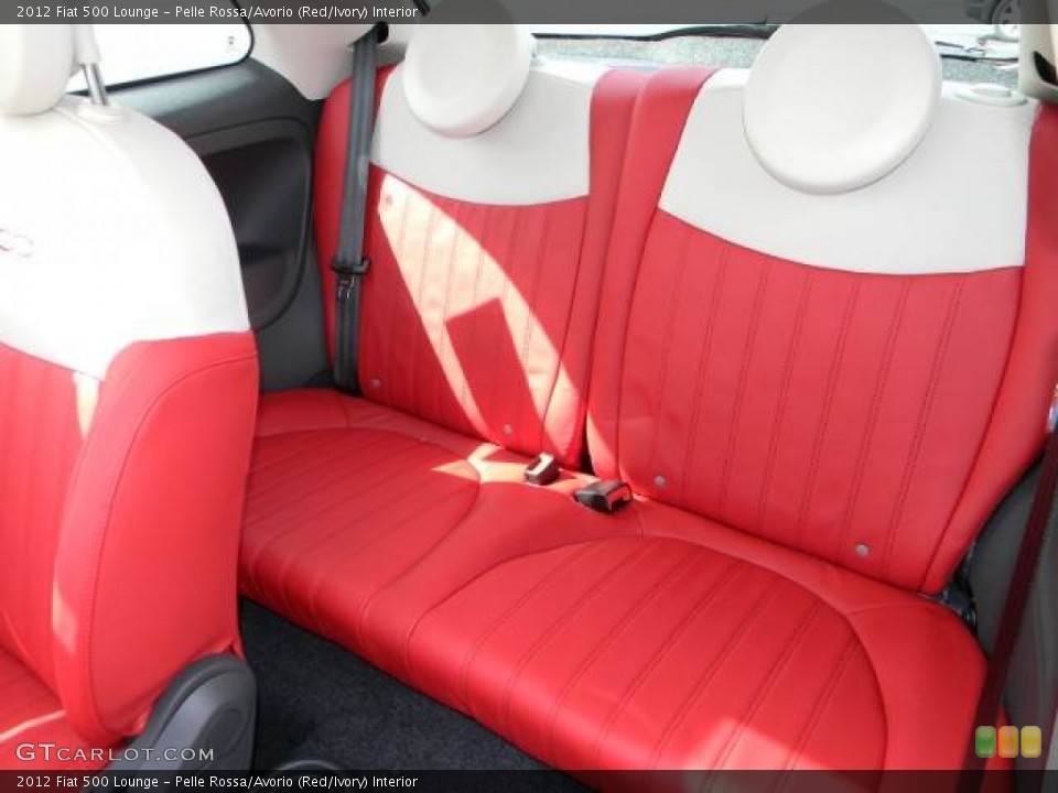 Pelle Rossa/Avorio (Red/Ivory) Interior Rear Seat for the 2012 Fiat 500 Lounge #61200535