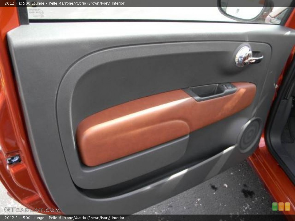 Pelle Marrone/Avorio (Brown/Ivory) Interior Door Panel for the 2012 Fiat 500 Lounge #61200628