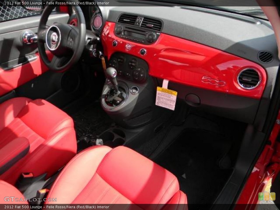 Pelle Rosso/Nera (Red/Black) Interior Dashboard for the 2012 Fiat 500 Lounge #61200673
