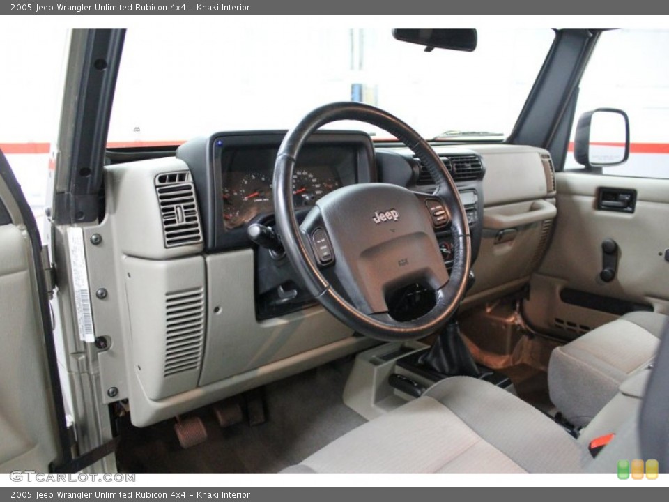 Khaki Interior Photo for the 2005 Jeep Wrangler Unlimited Rubicon 4x4 #61200803