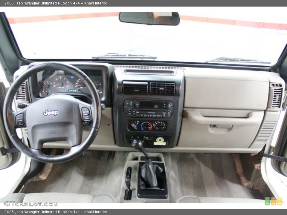 Khaki Interior Dashboard for the 2005 Jeep Wrangler Unlimited Rubicon 4x4 #61200973