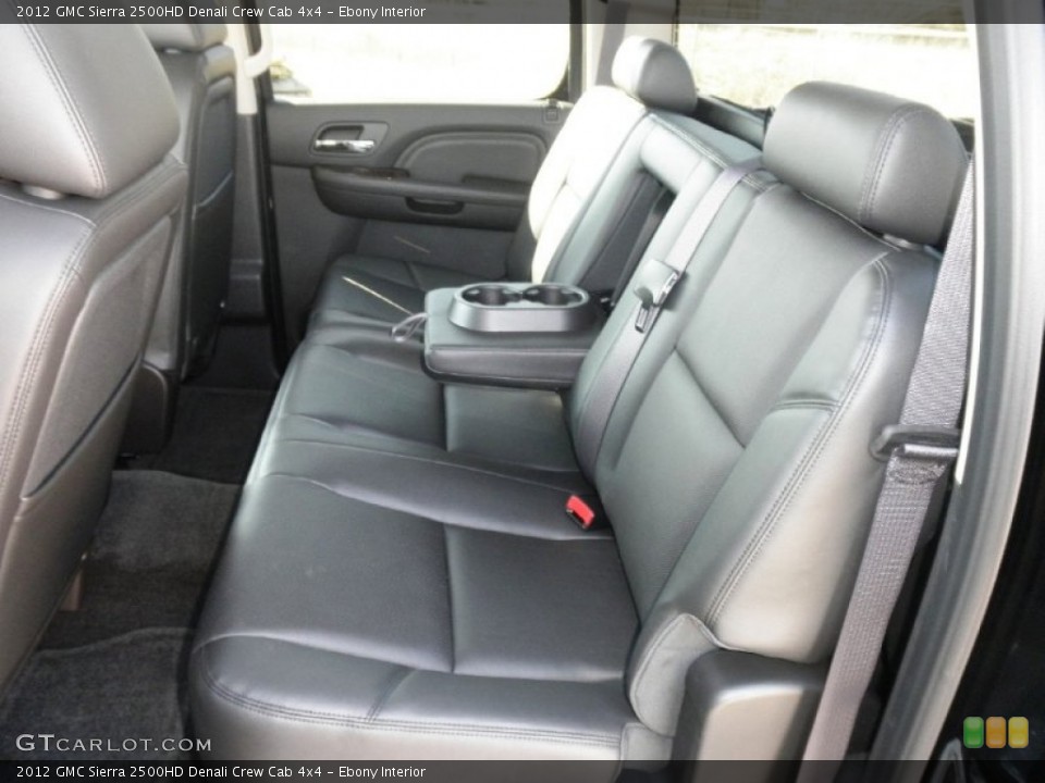 Ebony Interior Rear Seat for the 2012 GMC Sierra 2500HD Denali Crew Cab 4x4 #61201015