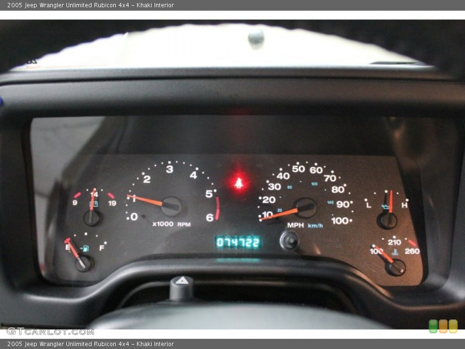 Khaki Interior Gauges for the 2005 Jeep Wrangler Unlimited Rubicon 4x4 #61201171