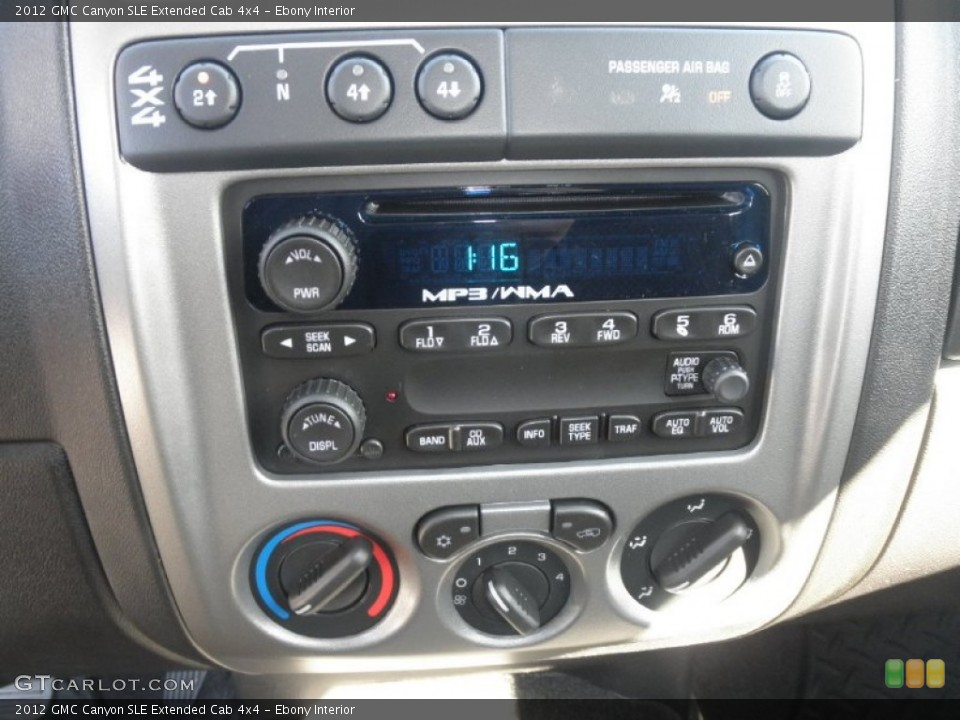 Ebony Interior Controls for the 2012 GMC Canyon SLE Extended Cab 4x4 #61201693