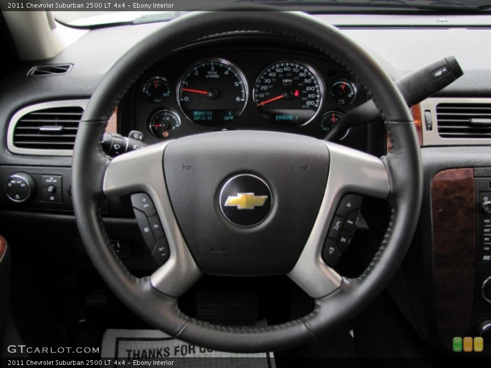 Ebony Interior Steering Wheel for the 2011 Chevrolet Suburban 2500 LT 4x4 #61205785