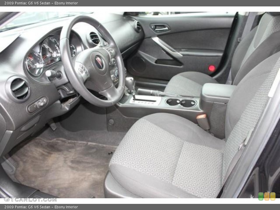 Ebony Interior Photo for the 2009 Pontiac G6 V6 Sedan #61211118