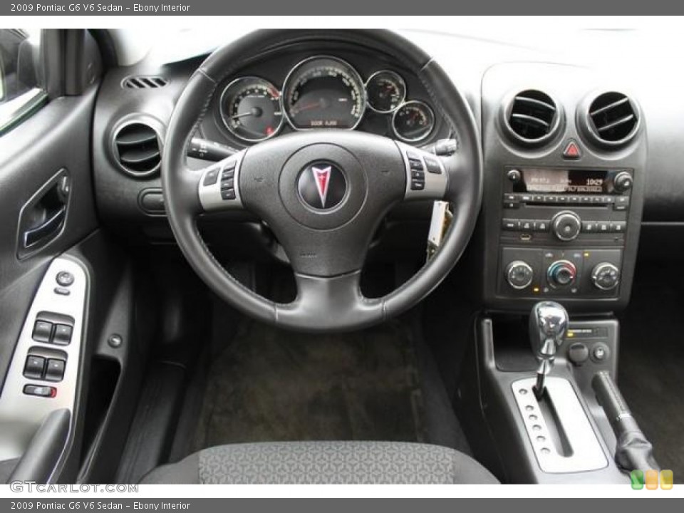 Ebony Interior Dashboard for the 2009 Pontiac G6 V6 Sedan #61211132