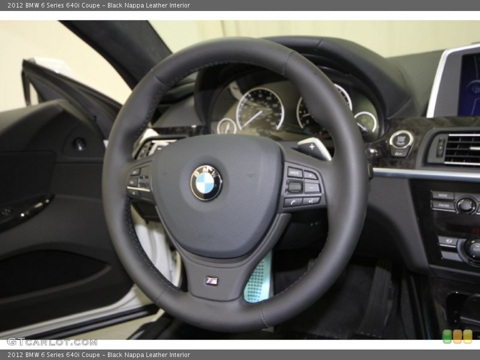 Black Nappa Leather Interior Steering Wheel for the 2012 BMW 6 Series 640i Coupe #61214997