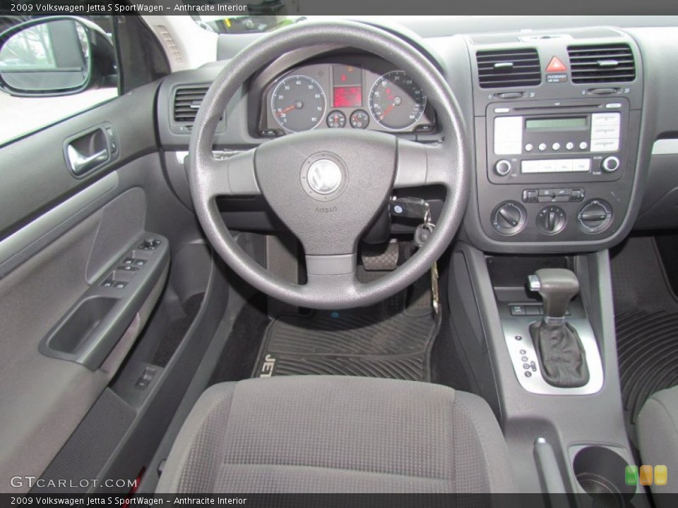 Anthracite Interior Dashboard for the 2009 Volkswagen Jetta S SportWagen #61217133