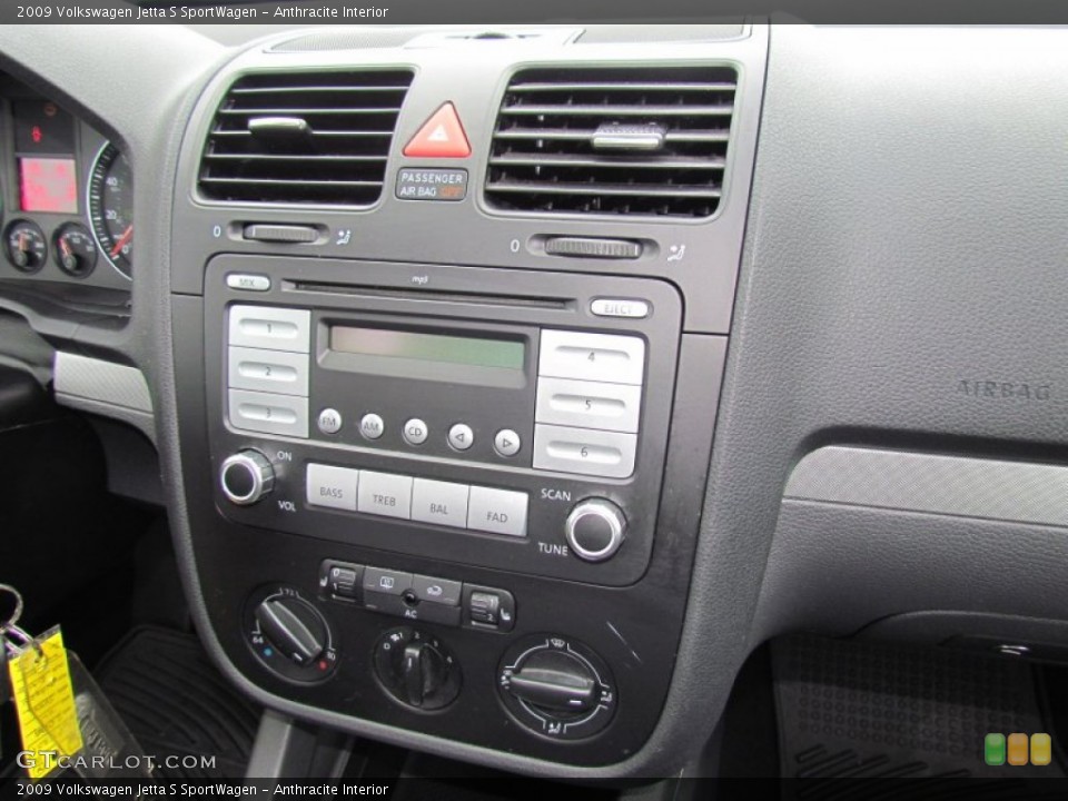 Anthracite Interior Controls for the 2009 Volkswagen Jetta S SportWagen #61217142