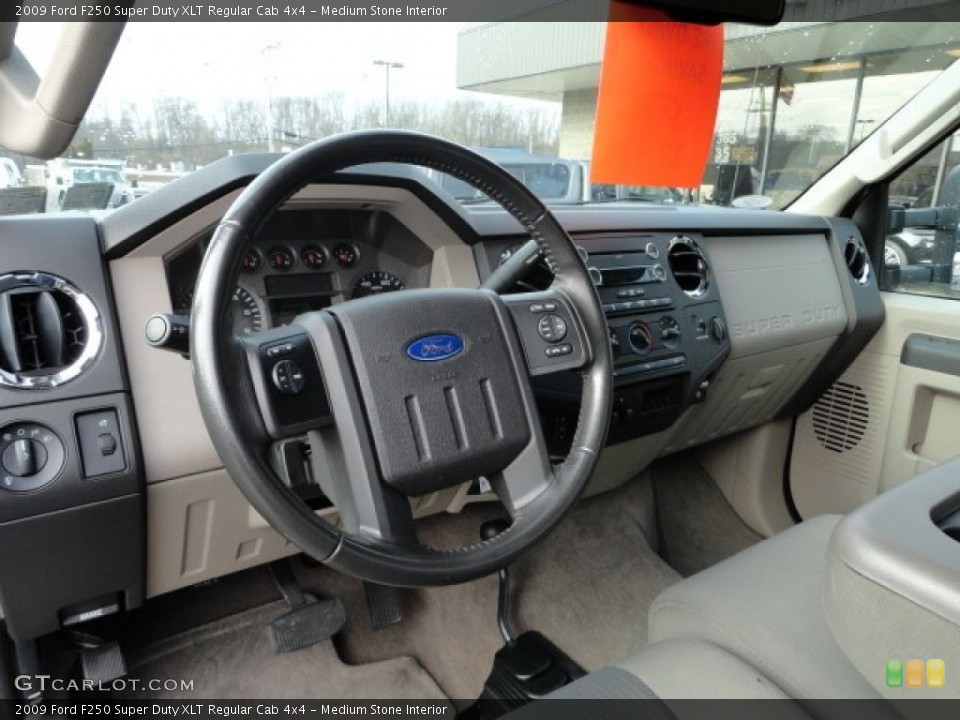Medium Stone Interior Dashboard for the 2009 Ford F250 Super Duty XLT Regular Cab 4x4 #61217178