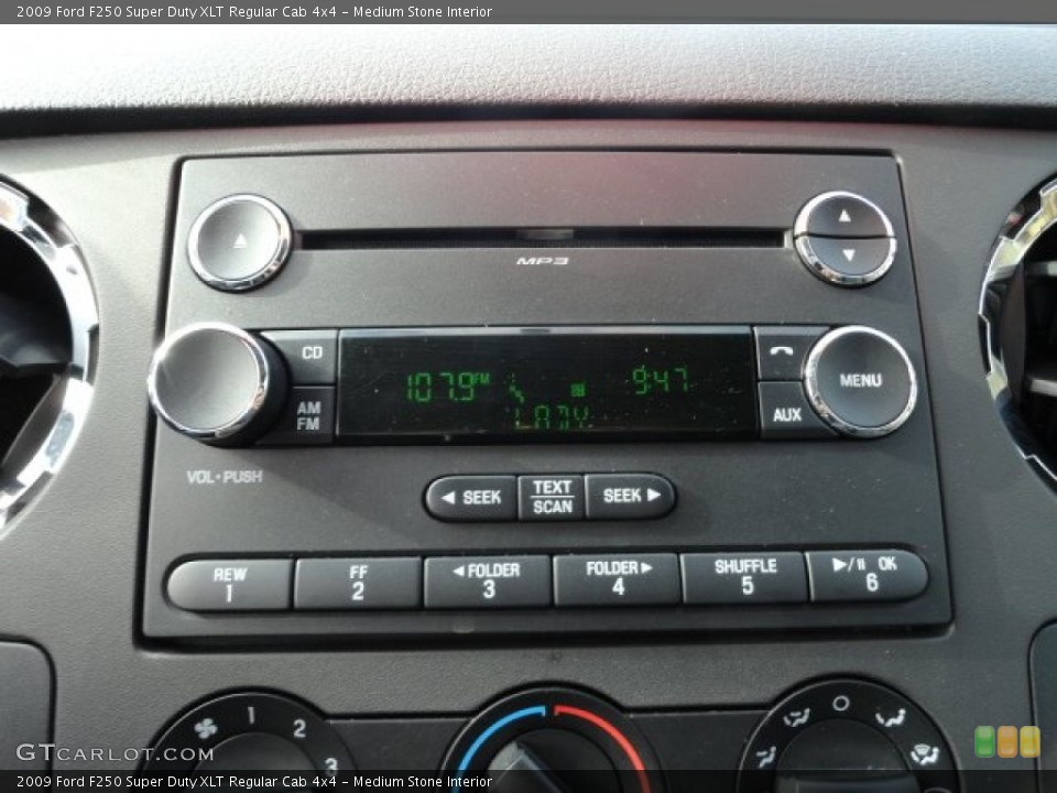 Medium Stone Interior Audio System for the 2009 Ford F250 Super Duty XLT Regular Cab 4x4 #61217215