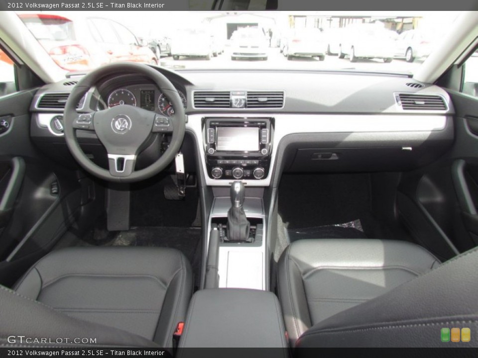 Titan Black Interior Dashboard for the 2012 Volkswagen Passat 2.5L SE #61217601