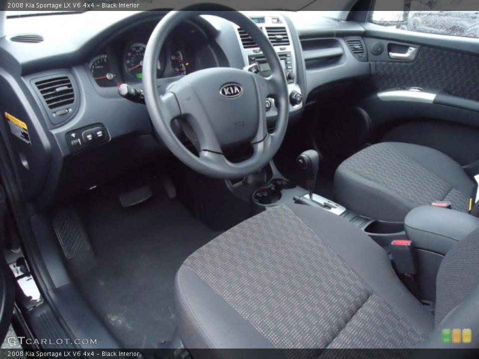 Black 2008 Kia Sportage Interiors
