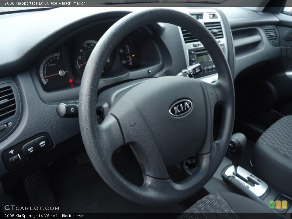 Black Interior Steering Wheel for the 2008 Kia Sportage LX V6 4x4 #61219942
