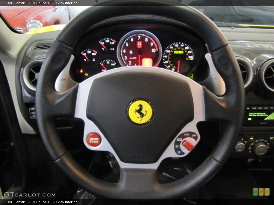 Gray Interior Steering Wheel for the 2008 Ferrari F430 Coupe F1 #61224013