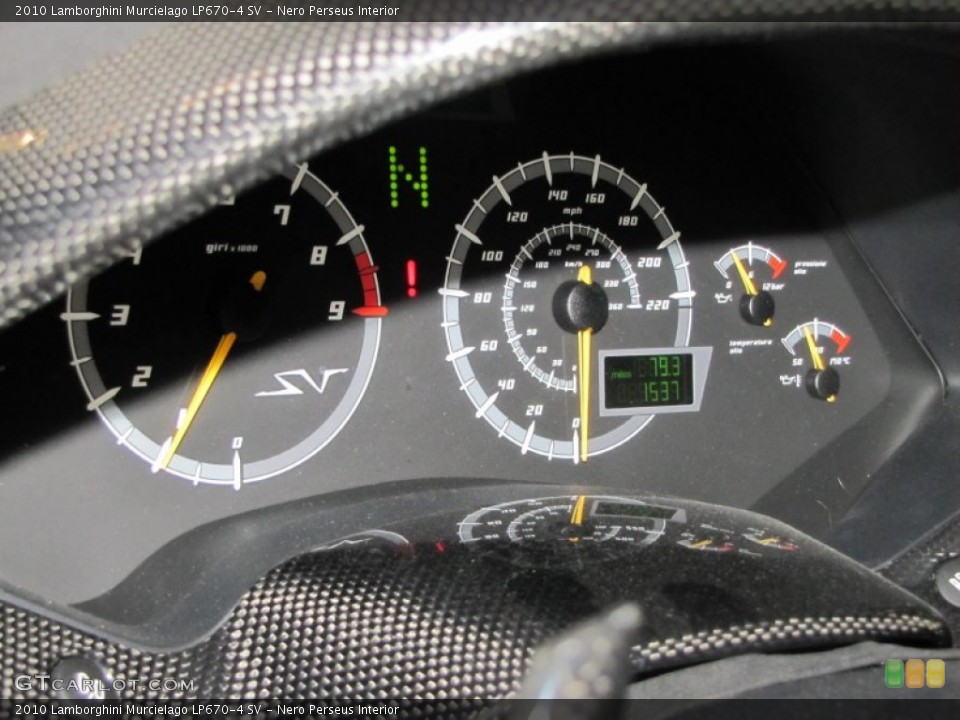 Nero Perseus Interior Gauges for the 2010 Lamborghini Murcielago LP670-4 SV #61224895