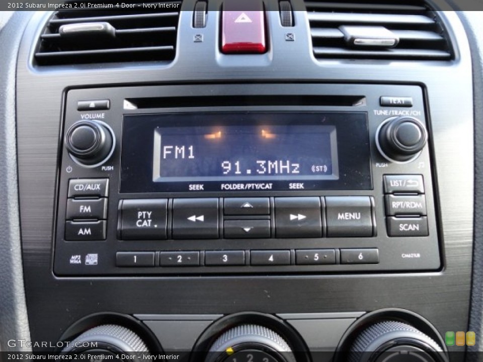 Ivory Interior Audio System for the 2012 Subaru Impreza 2.0i Premium 4 Door #61225057