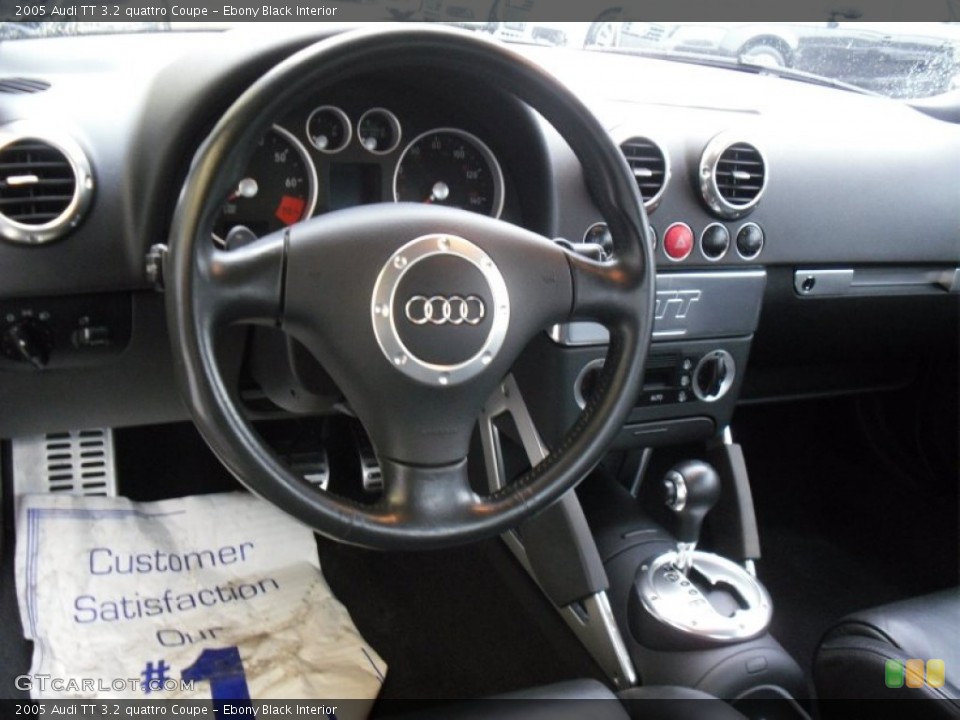 Ebony Black Interior Steering Wheel for the 2005 Audi TT 3.2 quattro Coupe #61225942