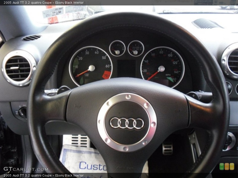 Ebony Black Interior Steering Wheel for the 2005 Audi TT 3.2 quattro Coupe #61225969