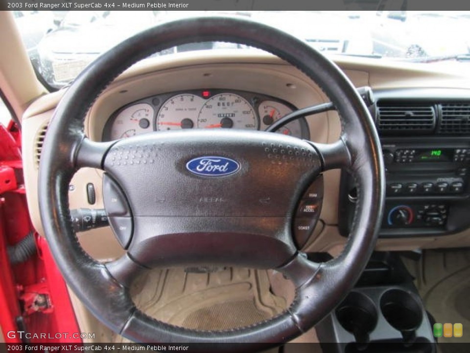Medium Pebble Interior Steering Wheel for the 2003 Ford Ranger XLT SuperCab 4x4 #61226200