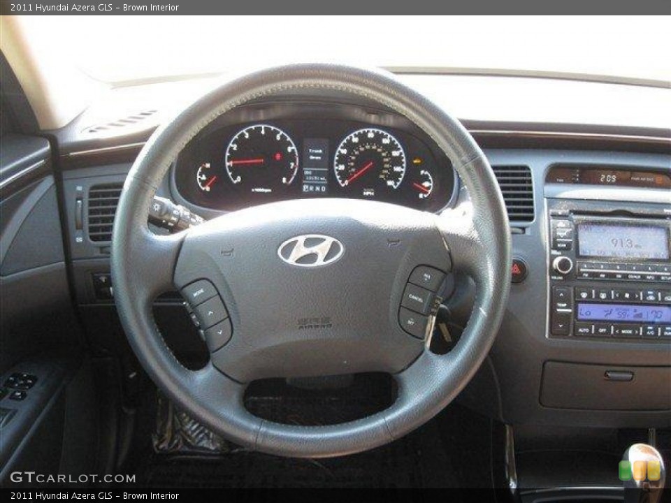 Brown Interior Steering Wheel for the 2011 Hyundai Azera GLS #61228318