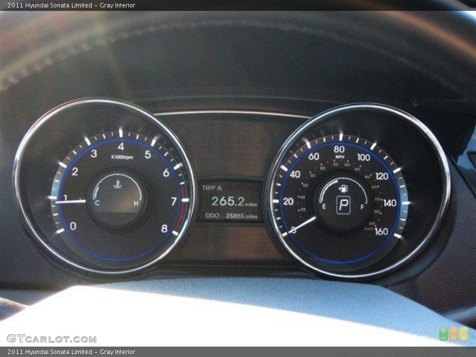 Gray Interior Gauges for the 2011 Hyundai Sonata Limited #61229827