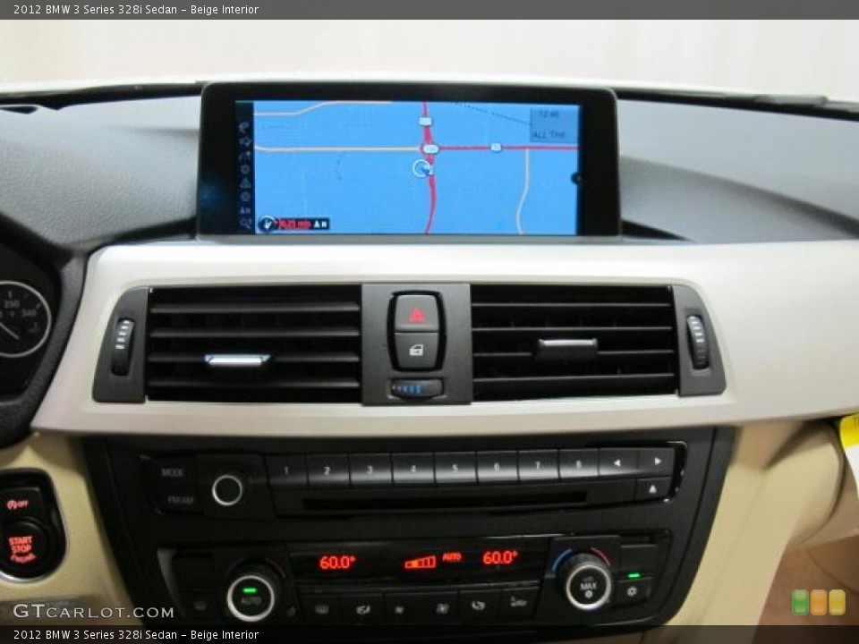 Beige Interior Controls for the 2012 BMW 3 Series 328i Sedan #61231558