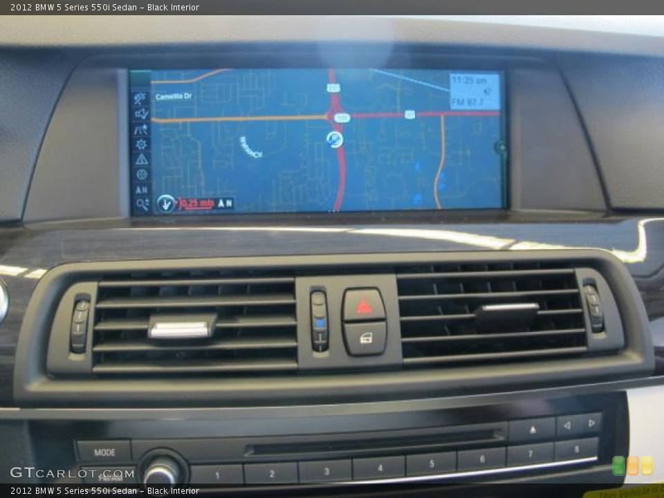 Black Interior Navigation for the 2012 BMW 5 Series 550i Sedan #61232089