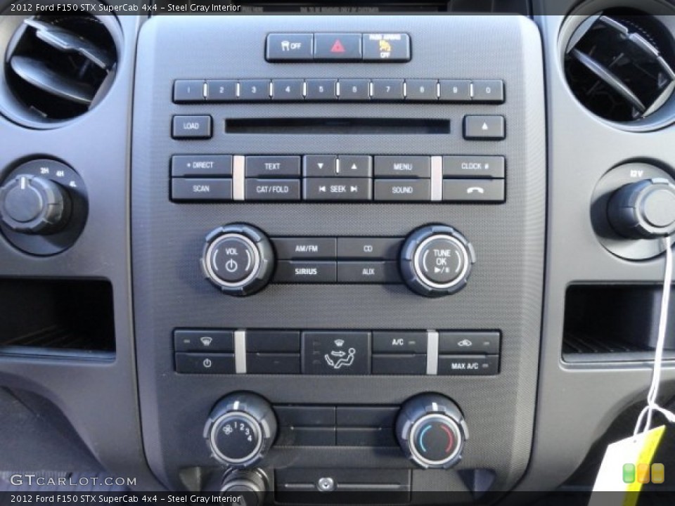 Steel Gray Interior Controls for the 2012 Ford F150 STX SuperCab 4x4 #61232995