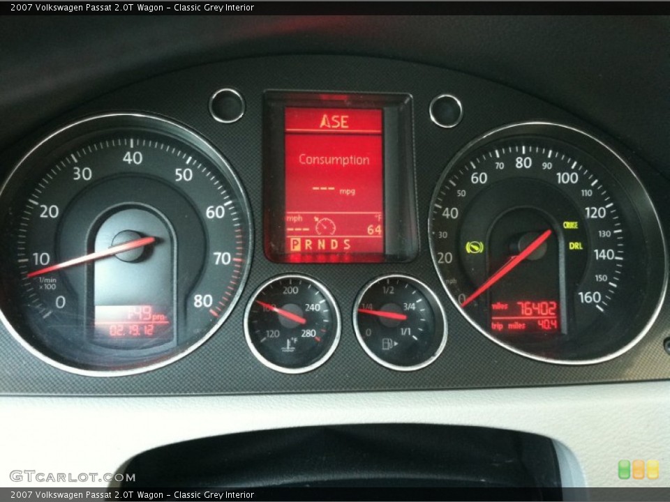 Classic Grey Interior Gauges for the 2007 Volkswagen Passat 2.0T Wagon #61234156