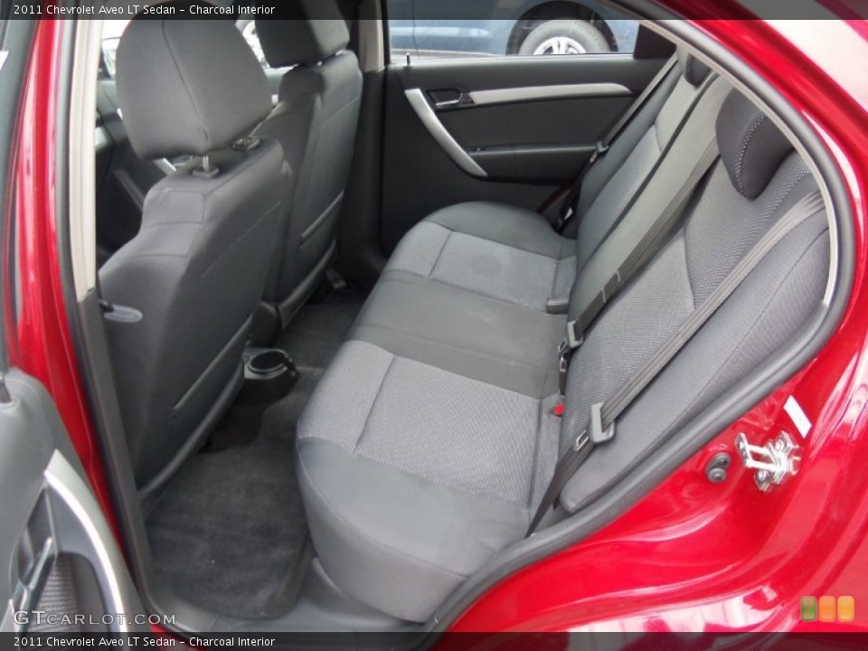 Charcoal Interior Rear Seat for the 2011 Chevrolet Aveo LT Sedan #61235062