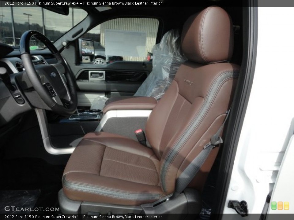 Platinum Sienna Brown/Black Leather Interior Photo for the 2012 Ford F150 Platinum SuperCrew 4x4 #61238102