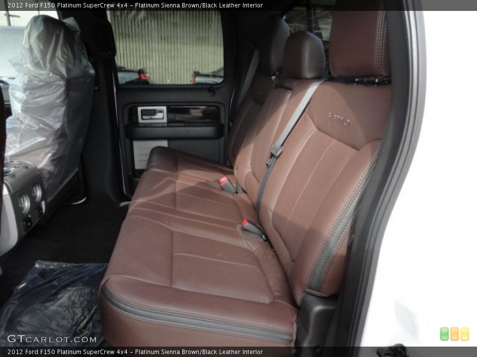 Platinum Sienna Brown/Black Leather Interior Rear Seat for the 2012 Ford F150 Platinum SuperCrew 4x4 #61238111