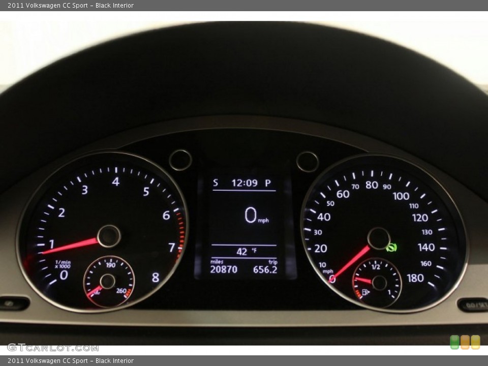 Black Interior Gauges for the 2011 Volkswagen CC Sport #61247516