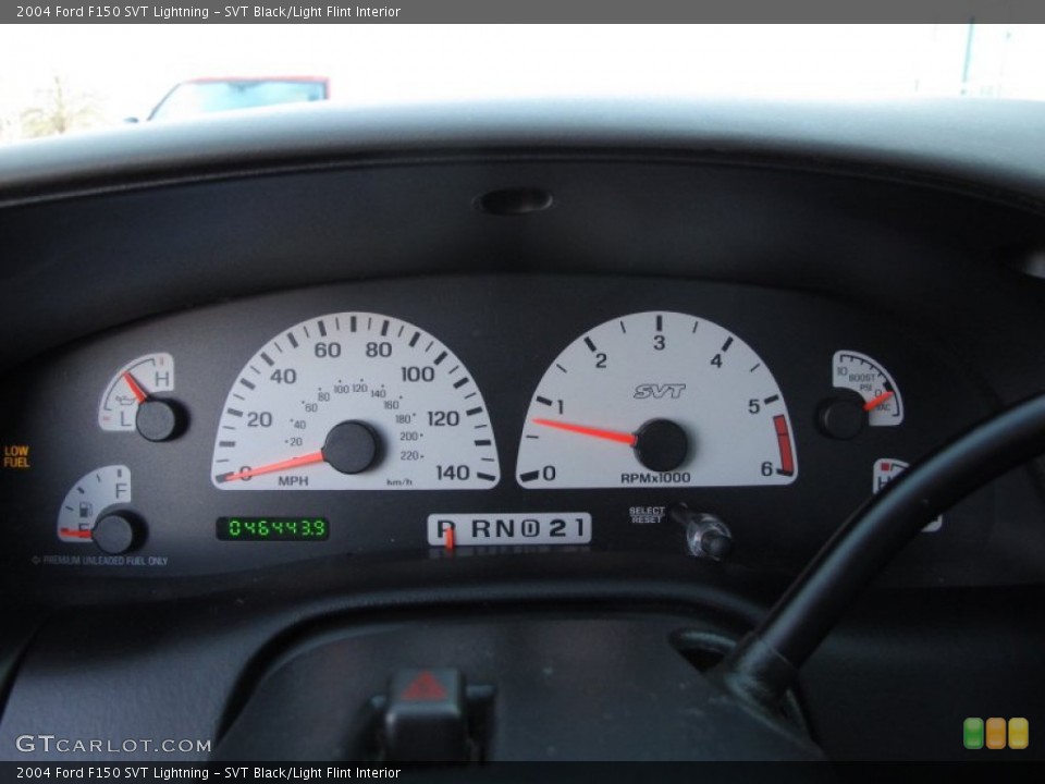 SVT Black/Light Flint Interior Gauges for the 2004 Ford F150 SVT Lightning #61250174