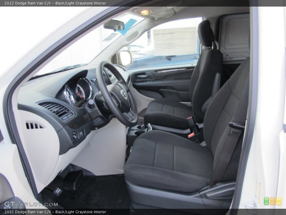 Black/Light Graystone Interior Photo for the 2012 Dodge Ram Van C/V #61251565