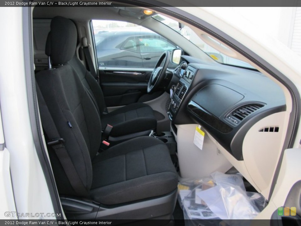 Black/Light Graystone Interior Photo for the 2012 Dodge Ram Van C/V #61251593