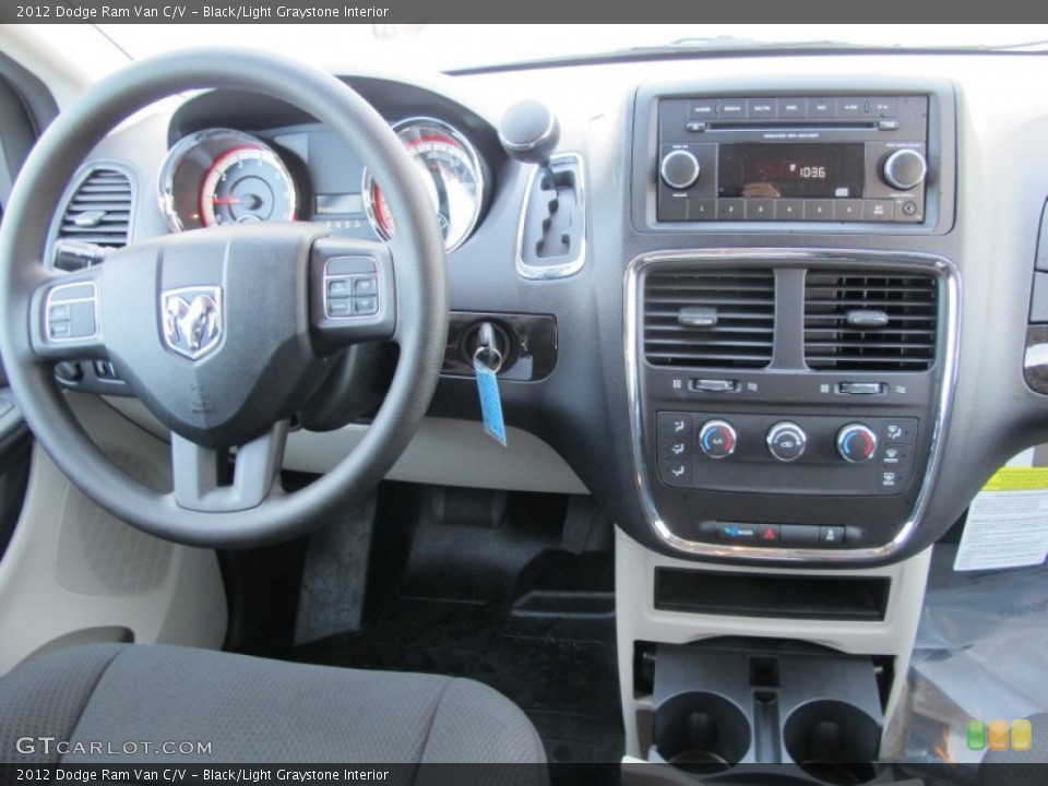 Black/Light Graystone Interior Dashboard for the 2012 Dodge Ram Van C/V #61251605