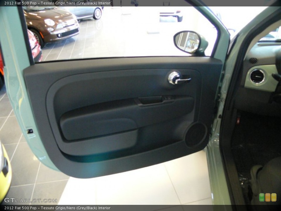 Tessuto Grigio/Nero (Grey/Black) Interior Door Panel for the 2012 Fiat 500 Pop #61252337