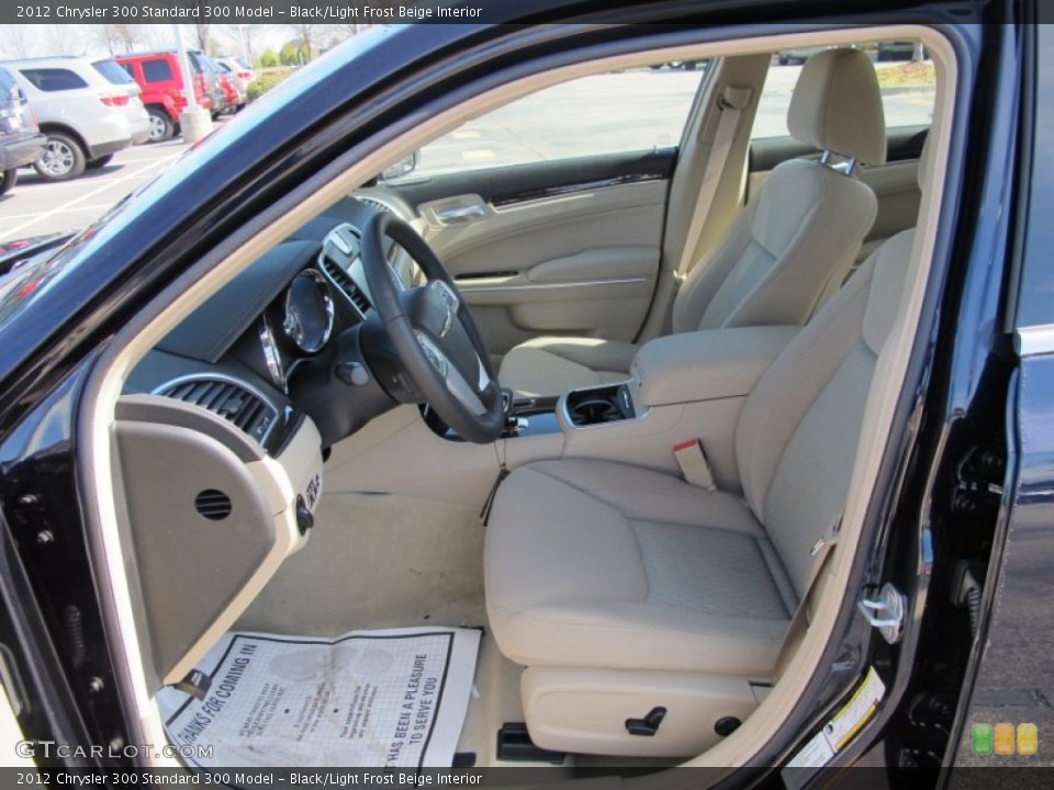 Black/Light Frost Beige Interior Front Seat for the 2012 Chrysler 300  #61253978