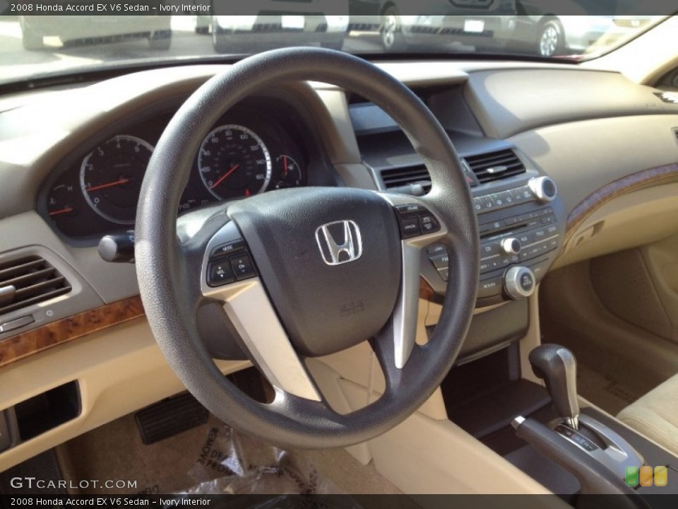 Ivory Interior Steering Wheel for the 2008 Honda Accord EX V6 Sedan #61255757